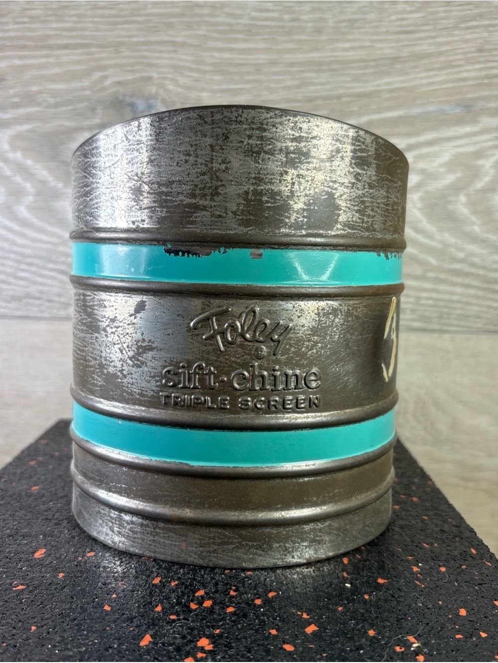 Foley + Corinna Silver Metal Sift-Chine with Teal Bands